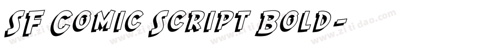 SF Comic Script Bold字体转换